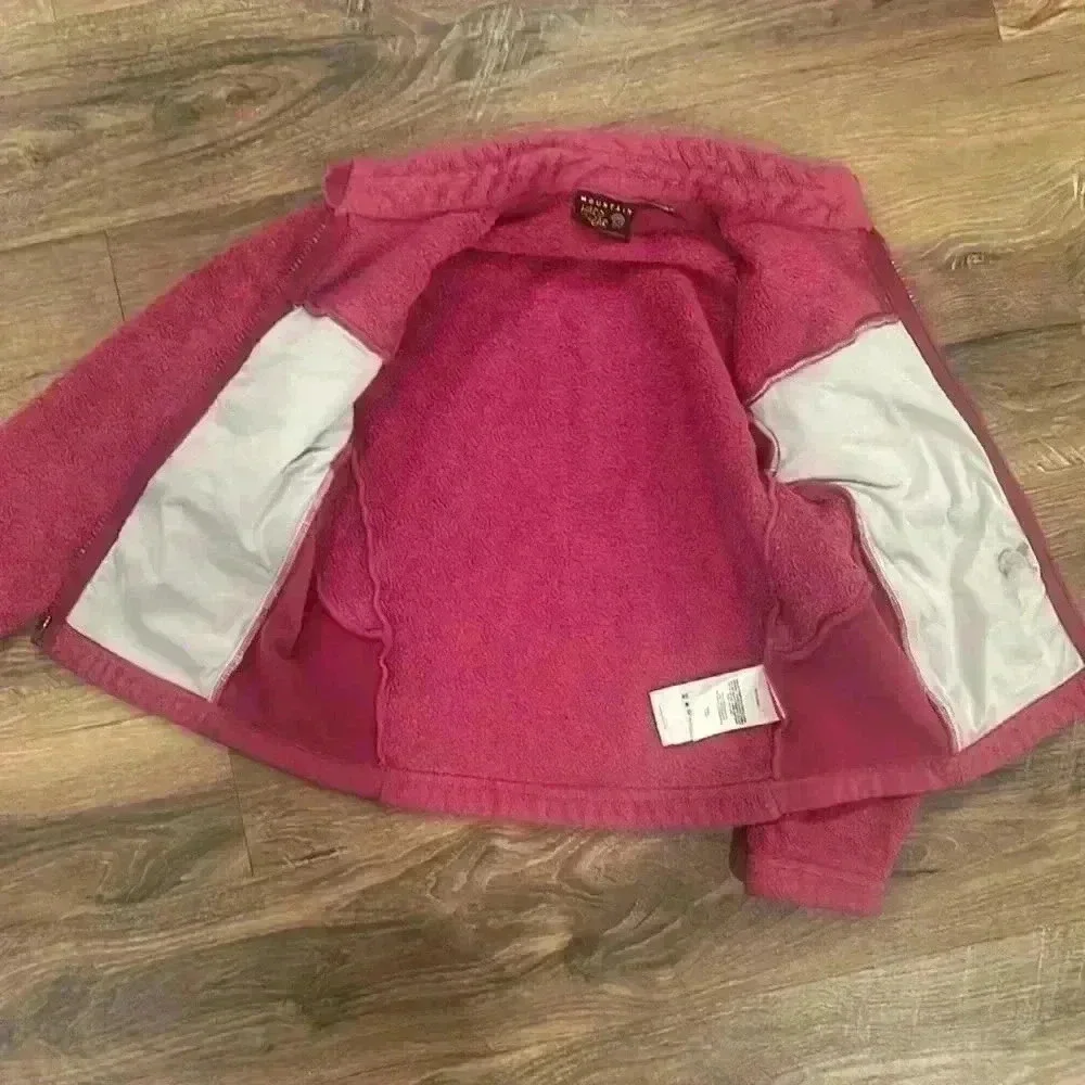 Mountain Hardwear Girls Fleece Zip Up Jacket Size XS. Hot Pink Color